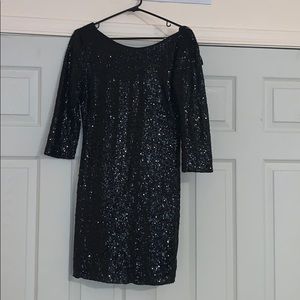 Black sequin dress